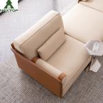 Modern Interior L Shape Sofa Set Luxury Leather Hotel Lobby Office Area