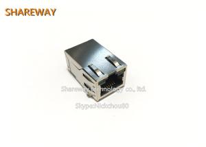 China J0G-0059NL Single row 6pins PoE RJ45 Connector With LED With Finger factory