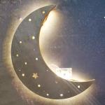 Customized baby and child room wooden wall decoration lamp Bedside lamp