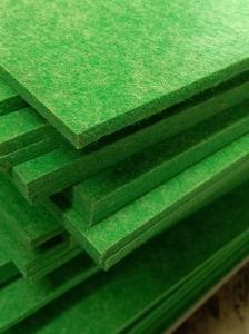 China Recycled PET Acoustic Wall Panels 9mm Soundproof Polyester Fiber Boards For Interior Design factory