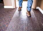 Plastic Carpet Protector Film , Temporary Adhesive Plastic Film With High Tack