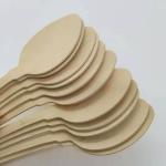 Wood Baguette Disposable Soup Spoons Utensils For Wedding 200mm