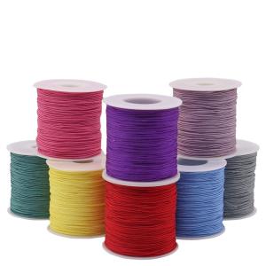 China Braided Jade Chinese Knot Rope 100M 0.8mm Nylon Rat Tail Lace Rope for Jewelry Making factory