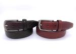 Men 's Diamond Embossed Leather Belt 1 3/8” 35mm Wide Strap With Zinc Alloy Pin