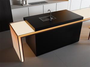 China Black Matte Sintered Stone Slab For Interior Home Decor 1600x3200mm factory