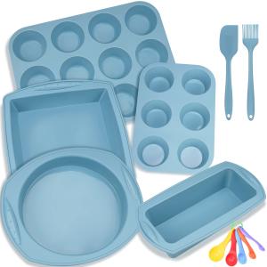 China LFGB Silicone Baking Tools Blue Baby Cartoon Non Toxic Cake Mold Suit factory