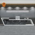 Joint Seamless Office Front Counter MDF Round SGS Beauty Salon Reception Desk
