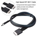 SFF-8611 PCIe Gen3 0.5M 4i Oculink Cable For Computer Server