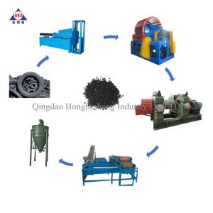 China Fully Automatic Rubber Crusher 50*50mm For Tyre Recycling Tire Shredder factory
