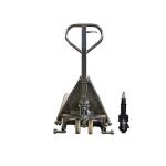 Single 45.28in Lifting Height 31.50in Scissor Lift Pallet Jack Steel Fork