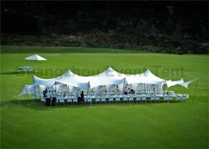 China Custom Freeform Stretch Tent With Aluminum Frame Toughened Glass Door factory