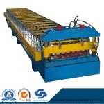 Mitsubishi PLC Metal Roof Roll Forming Machine Automatic Cutting for Roofing