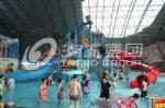 Outdoor Aqua Playground Water House Structures , Water Park Equipment OEM