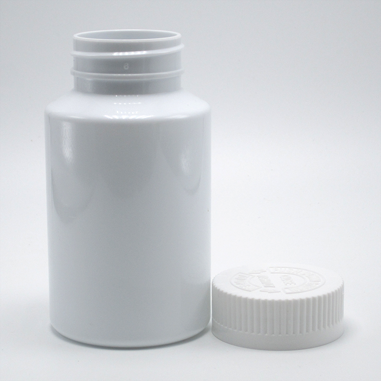 150ml PET White Plastic Medicine Bottle with Child Resistant Cap for Pill Supplement