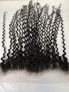 China Deep Curly Lace Frontal Vietnamese Hair, Human Hair 13x4 Transparent HD Lace Frontal and Closure factory