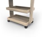 Flexible Point Of Sales Displays Stores Wooden Wine Display Rack With Wheels