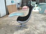 Black Animal Fiberglass Arm Chair / Living Room Mermaid Tail Chairs