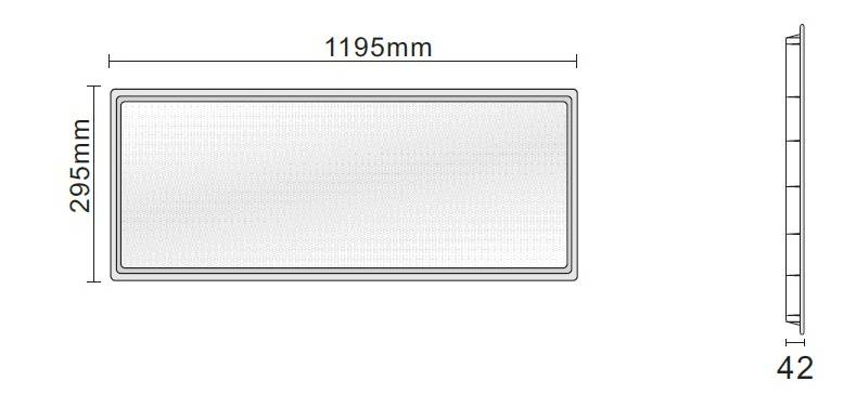 45w Dimmable Led Panel Light 1200 x 300 , LED recessed panel lights 120lm/w