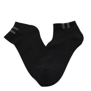 China custom logo, design cotton black ankle men socks factory