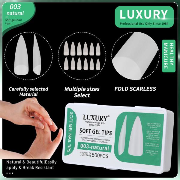 Medium Stiletto Nails 11 Sizes Press-on Full Cover Sharp Shape Fake Nails For