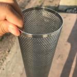 Perforated Mesh Screen Filter Tube Cartridge / Cylindrical Metal Mesh Filter