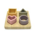 Silicone Block Educational Preschool Toddler Toys With Circle Bead