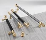 American New Aluminum Knurled Simple Gold T Bar 128mm Furniture Cupboard