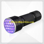 Black/Blue Color Aluminum 395NM Blacklight 21 LED Ultraviolet Flashlight Lamp