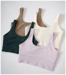 Butt Lifying Ribbed Seamless Activewear XL XXL Spandex Yoga Leggings And Top Set