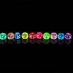 Acrylic Material Transparent Colored Dice 18 / 20MM For Amusement Room