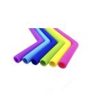 OEM Tasteless Silicone Bubble Tea Straw , Reusable Silicone Bendy Straws