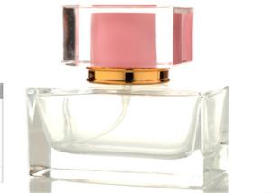 China 30ml Square Clear Mini Glass Perfume Bottles With Pump Spray , Long Life factory