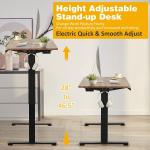 Panel Wood Style Electric Height Adjustable Desk 1400x600mm for Commercial