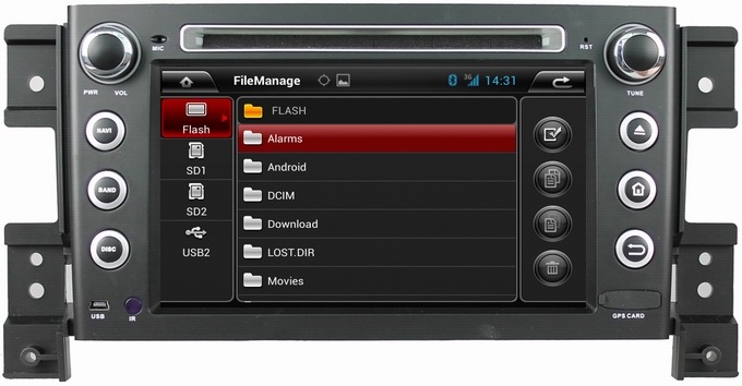 Ouchuangbo HD 1080P GPS Navigation Stereo DVD Radio Capacitive Screen Android 4.2 Suzuki Vitara 2005-2011 OCB-7056C