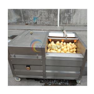 China Large Capacity Brush Type Cassava Sweet Potato Carrot Fresh Ginger Washer Peeler Machine factory