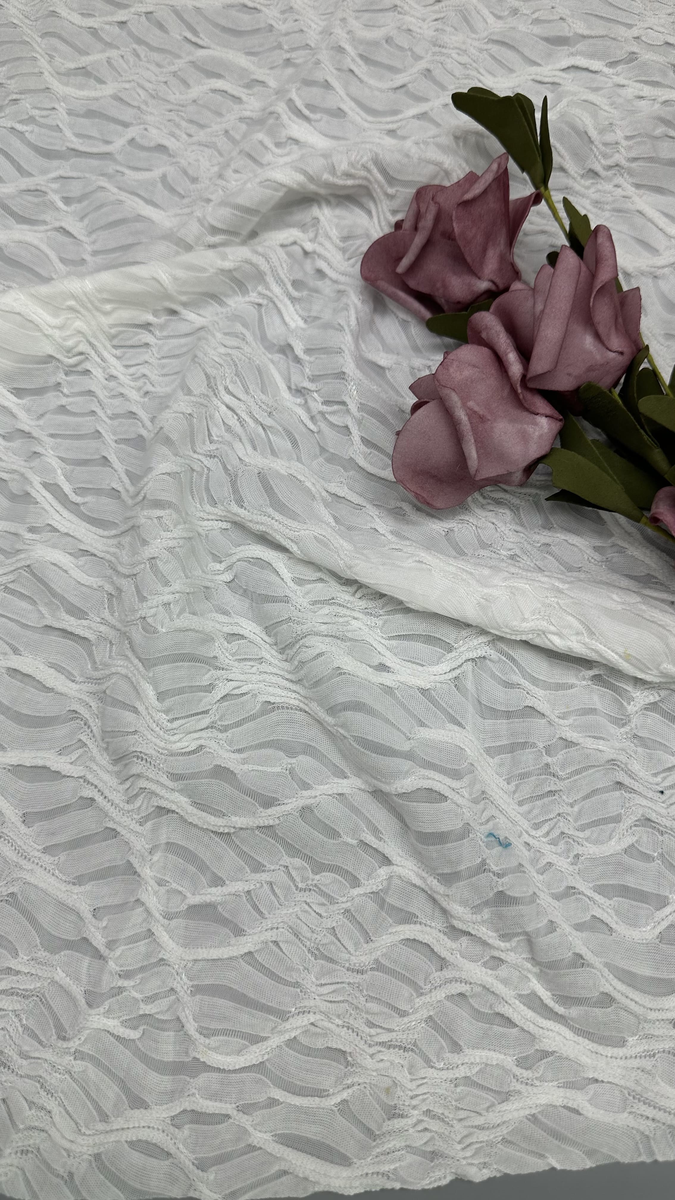 Mesh Lace Fabric White Grid Knitted Hollow-up Luxury For Summer Party Dresses