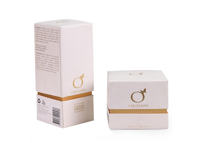 Custom Design And Gold Hot Stamping Logo Cosmetic Gift Packaging Boxes