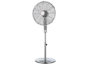 China Oscillating Moving Metal Chrome Floor Standing Fan Indoor 16 Inch 3 Speed 4 Blade factory