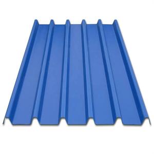 China Color Coated Steel Roofing Sheet Corrugated Galvanized Galvalume Roof Panel PPGI PPGL Metal Zinc Tile Roof Sheet factory