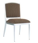 black PU wood imitation square tube aluminium restaurant chair