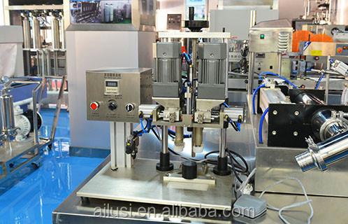 Small cost semi-auto pneumatic tabletop plastic water bottle screw capping