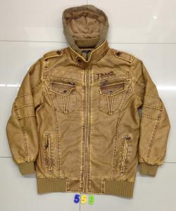 China 559 Men's hoody pu jacket coat factory