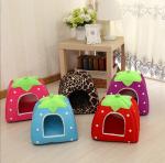 Hot Style Cute Pet Strawberry Cat Bed Warm Dog