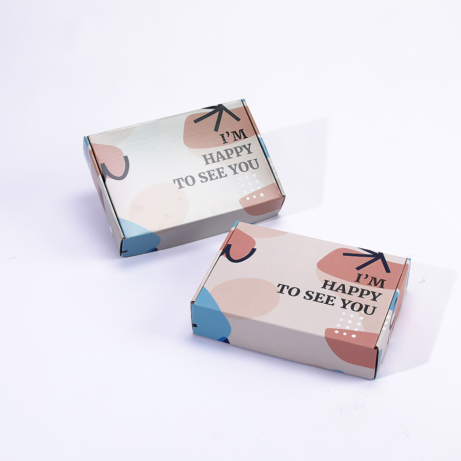 Recyclable Custom Logo Colored Printed Corrugated Shipping Boxes for Cosmetic Suits