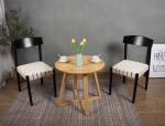 Solid Wood Braided Seat Dining Chair Furniture Finish Lacquered With Customized