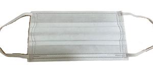 China White 4 Pleats Flat Earloop Disposable Face Mask factory