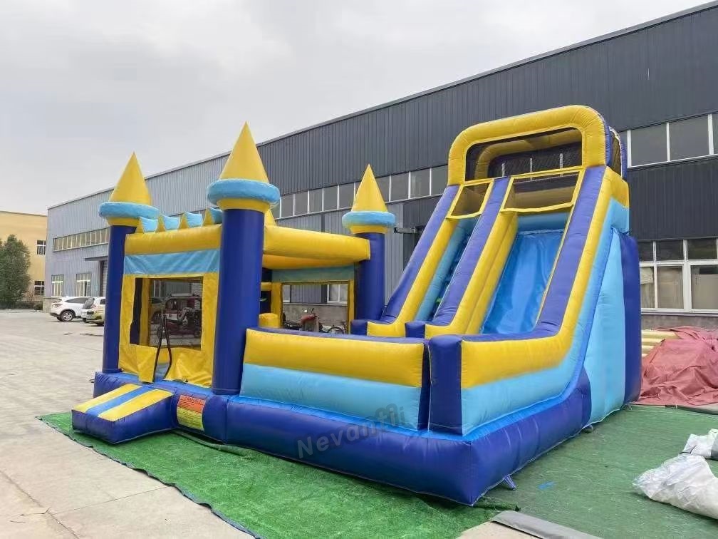 Superior Small Inflatable House Party Jump Bouncing and Slide Combo for Kids Party