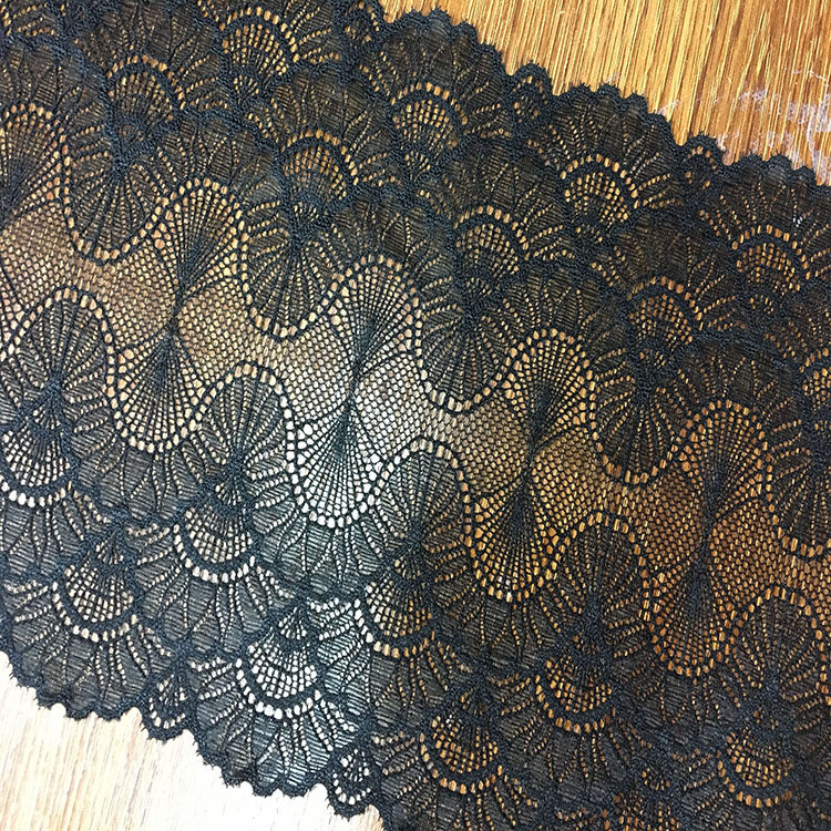 18 CM Wide Underwear Lace Border Strench lace edge in Black color