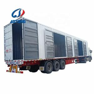 China Customers Optional 2 Axle Dry Van Type Cargo Trailer with Dual Line Braking System factory