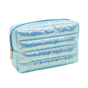 China Solid Color Cosmetic Bag quilting storage bag factory